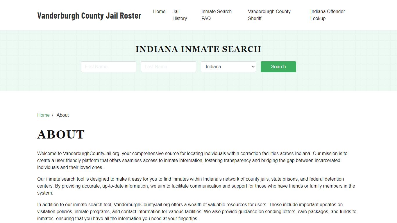 Indiana Inmate Search